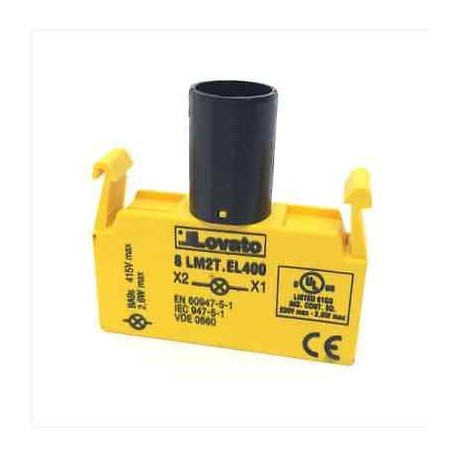 PORTALAMPADA DIAM. 22mm SENZA BASE DI FISSAGGIO QUADRI COMANDO LOVATO 8LM2TEL400