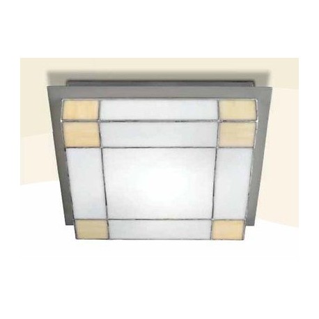 PLAFONIERA SOFFITTO QUADRA CARLA 230V R7S GRIGIO 38x38 LEDS LACREU 15-2378-N3-AE