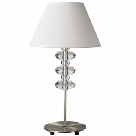 LAMPADA / LUME INOX DA TAVOLO PARALUME BIANCO 1X60W C/SFERE VETRO - PHILIPS MASSIVE MAXU COD. 45912/31/10