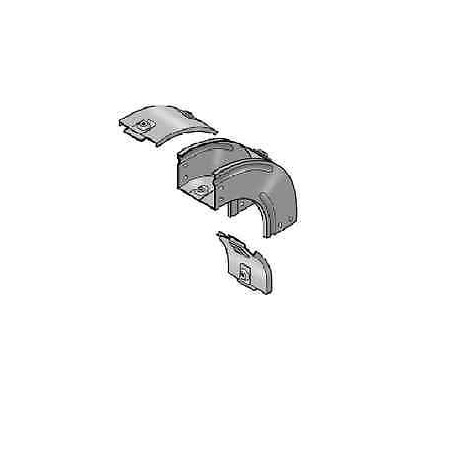 COPERCHIO CURVA VERTICALE A 90° CON INV. DI PIANO PER CANALINA ZINCATA CCVV20Z9