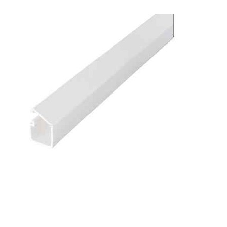 2M MINICANALE CANALINA CHIUSO ADESIVO IN PVC BIANCO C/COPER 10X10MM FAEG FG18021