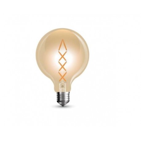 lampadina led vintage e27 7w globo ambra G125