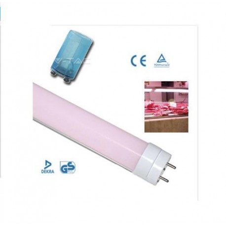 TUBO LED 18W 120CM ROSA ALIMENTI CARNI LUCE NATURA 230V 1530Lm V-TAC VTAC 6323